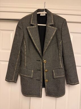 BEAUTIFUL Valentino Boutique Vintage Women’s Houndstooth Blazer Size US 8-10